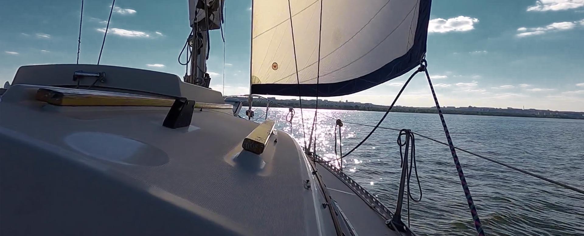 Yacht under sail. Halcyon yachts crew agency.
