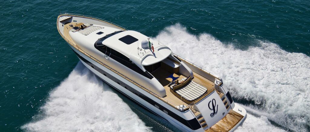 Motor yacht underway for crew resource management services