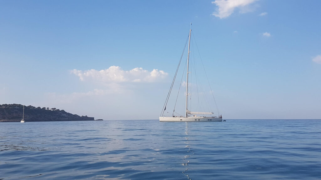 Superyacht anchored in Croatia
